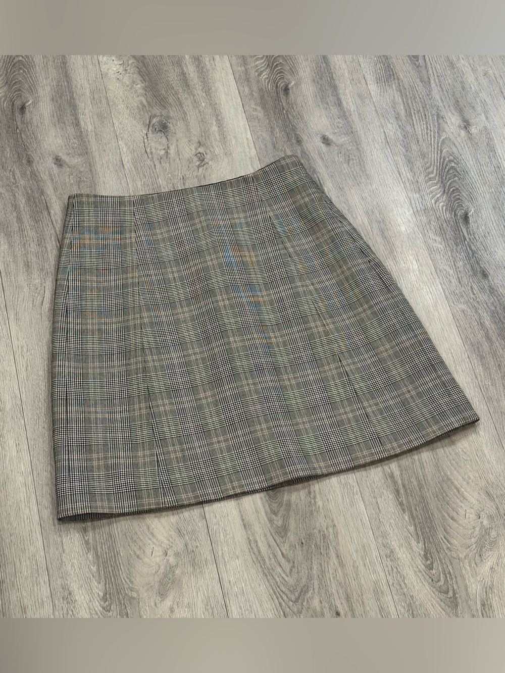 Artizia Babaton Modern Academia Grey Glen Check Plaid Hopper Mini Skirt